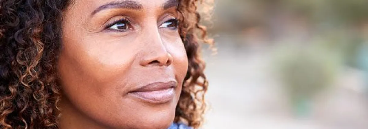 African-American Woman looking out into the distance