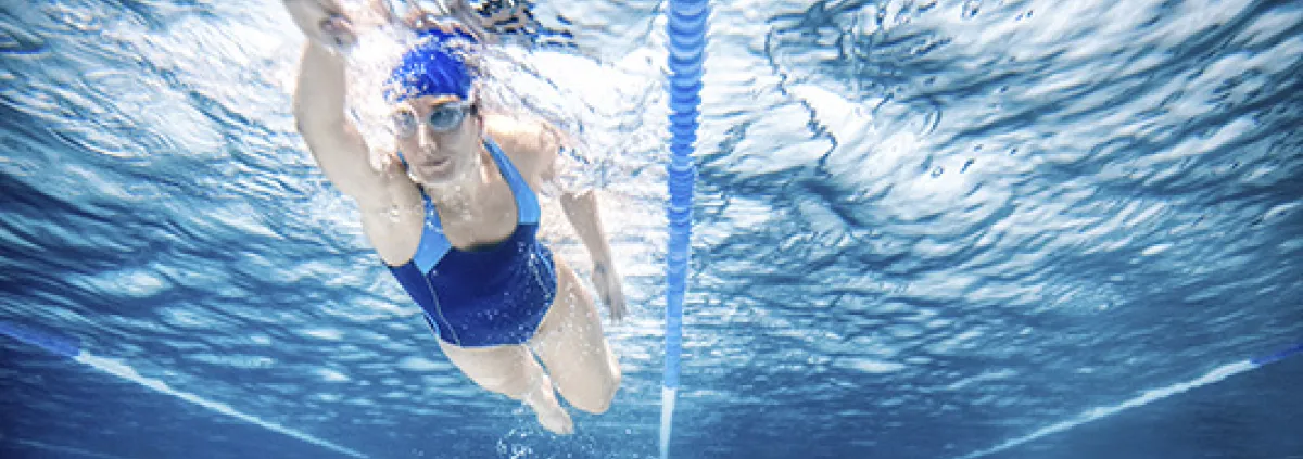 woman swimming
