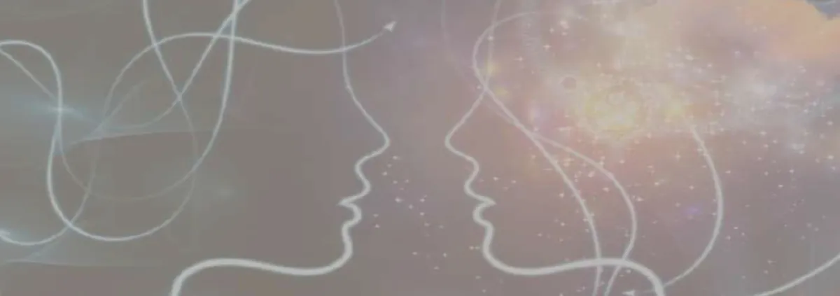 Faces drawn on the night sky