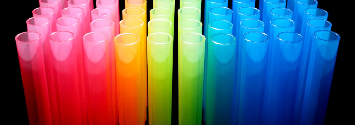 colorful tubes