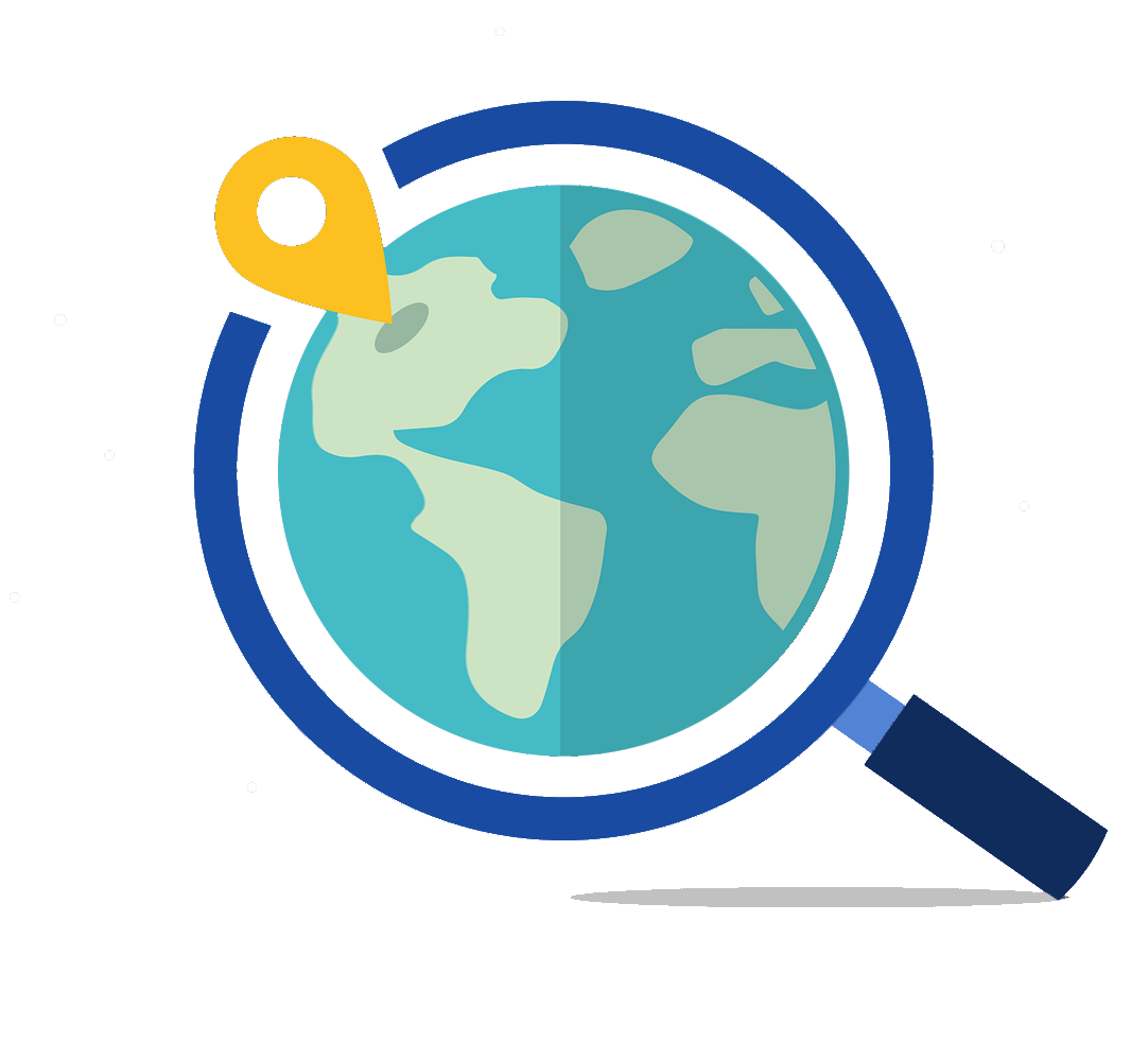 A Globe with a pin marker